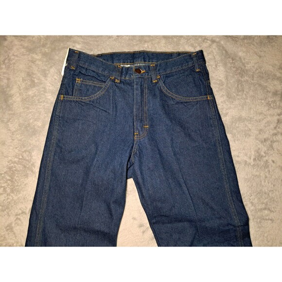 NWT VINTAGE MEN’S 30x30 Power Blues Regular Fit DARK BLUE DENIM JEANS NOS - Picture 4 of 11